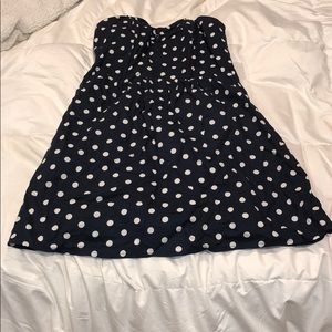 Navy Polka Dot Dress